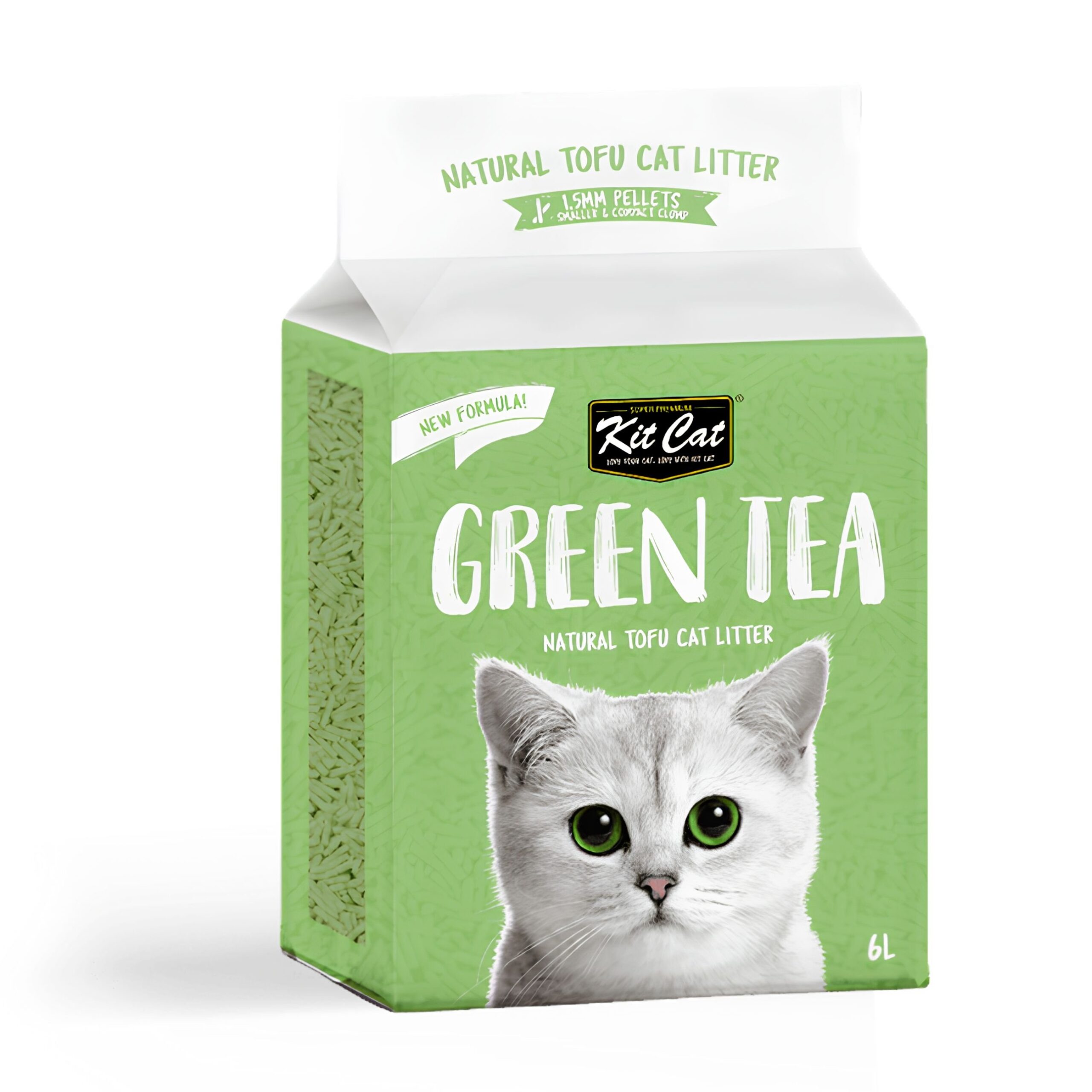 Kit Cat Natural Tofu Cat Litter 1.5mm - Green Tea (6L)