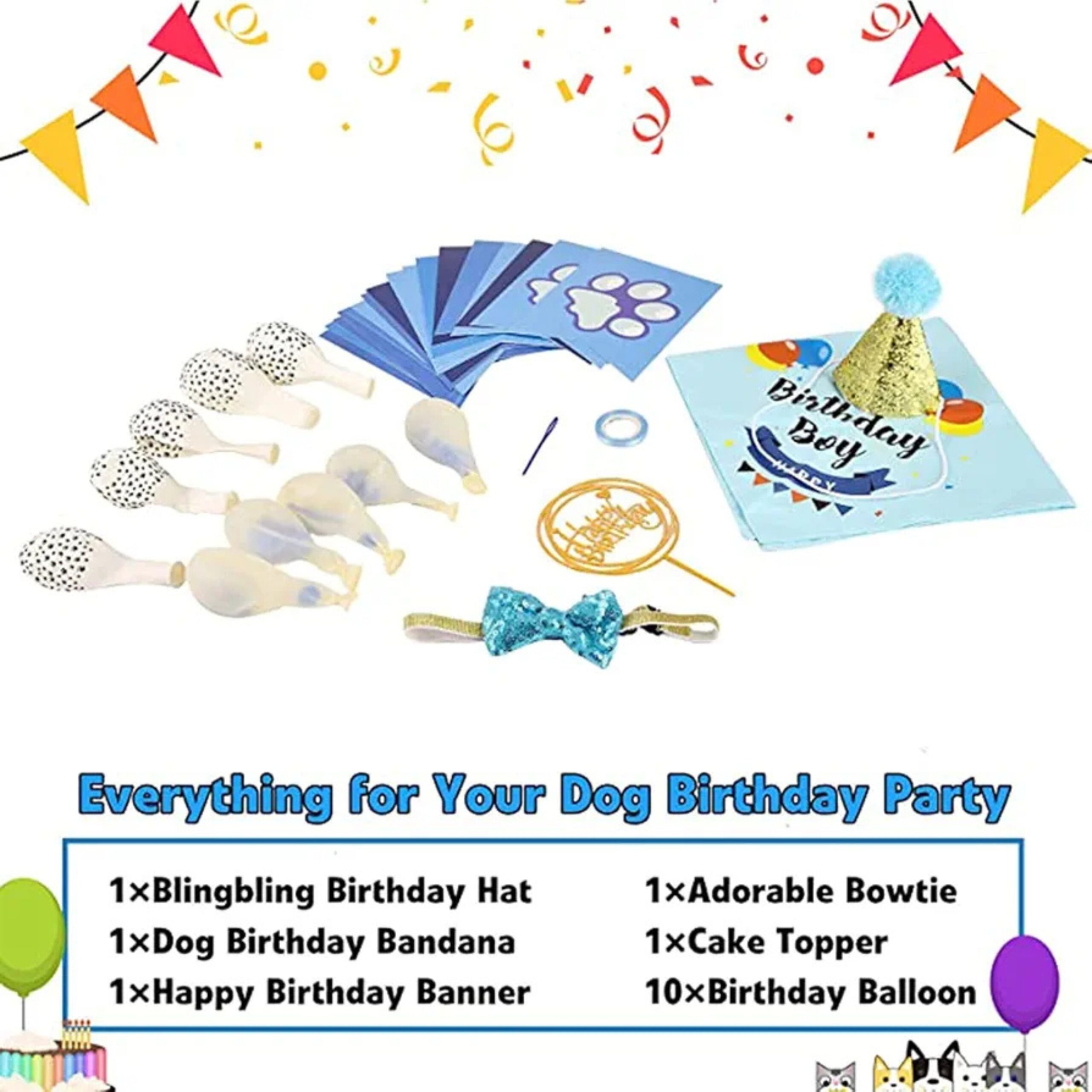 Dog Birthday Party Decoration And Accessory Kit - Image 2