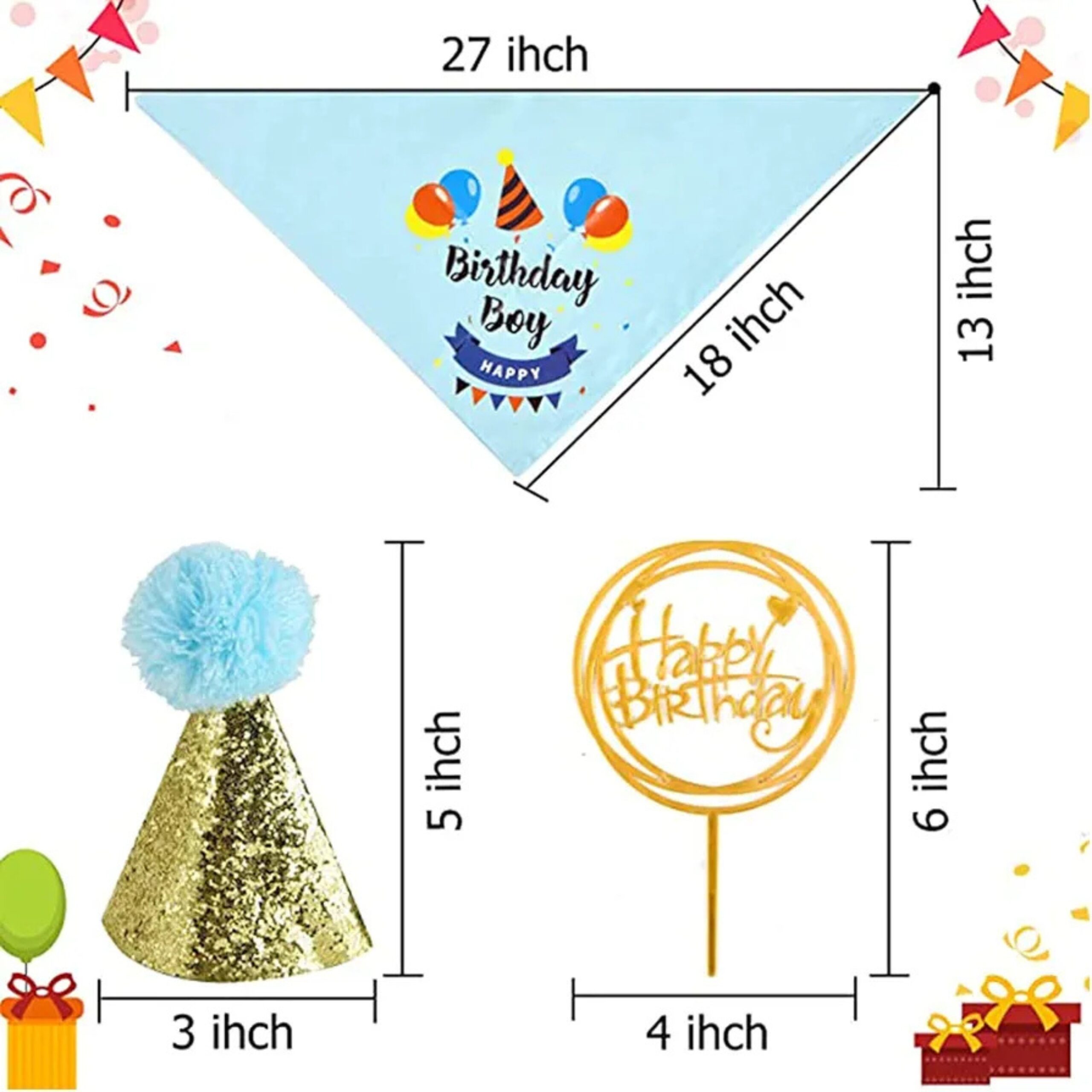 Dog Birthday Party Decoration And Accessory Kit - Image 6