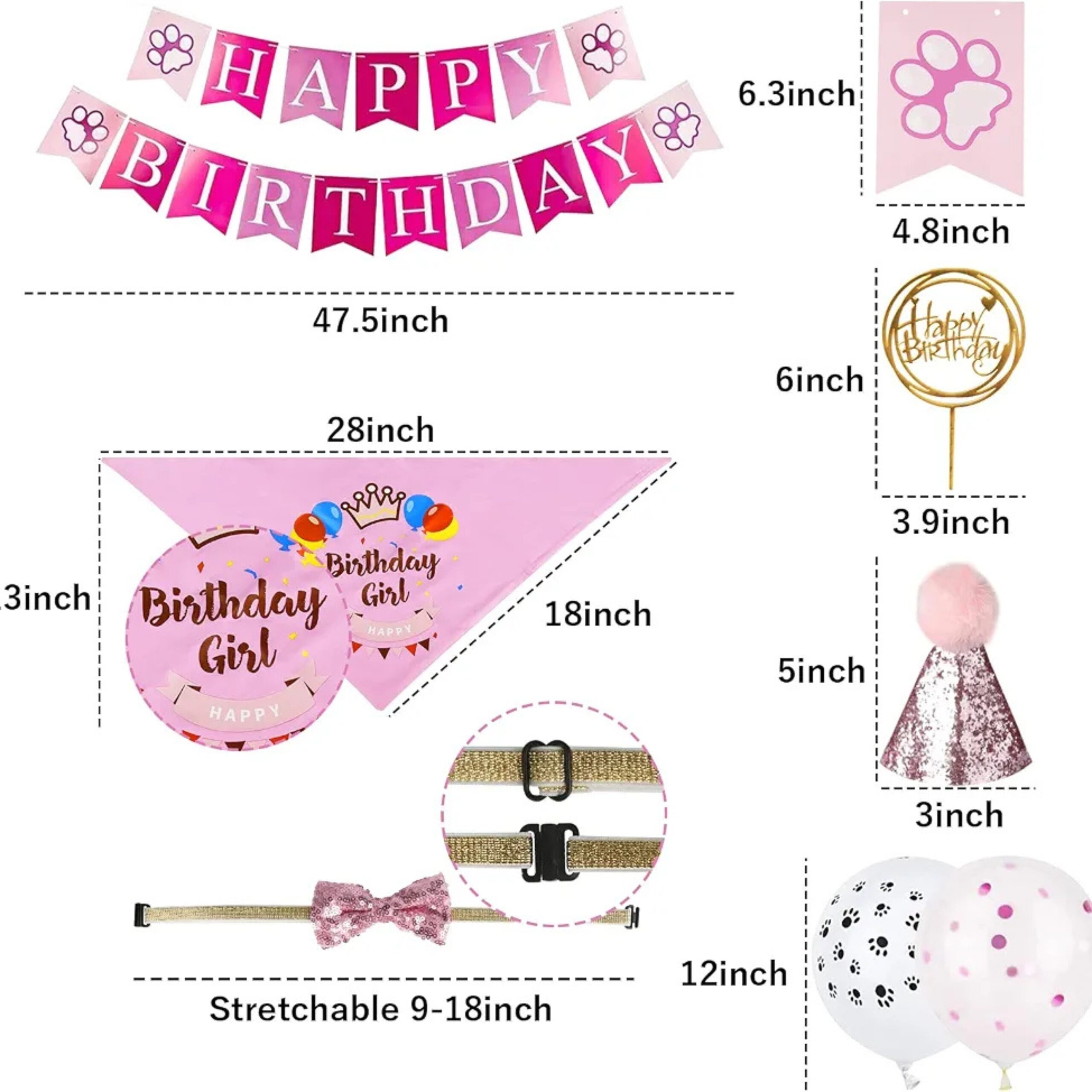 Dog Birthday Party Decoration And Accessory Kit - Image 3