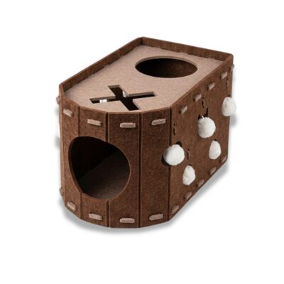 Brown Felt Cat House